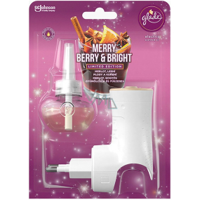 Glade Electric Duftöl Merry Berry & Bright mit dem Duft von Merlot, Beeren und Gewürzen Elektro-Lufterfrischer-Rasierer mit Flüssigkeitsfüllung 20 ml