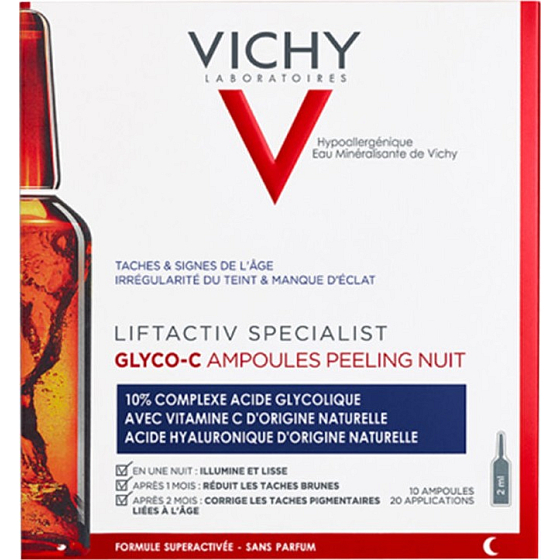 Vichy Liftactiv Specialist Glyco-C Serum für verschiedene Arten von Hyperpigmentierung in Ampullen 10 x 2 ml
