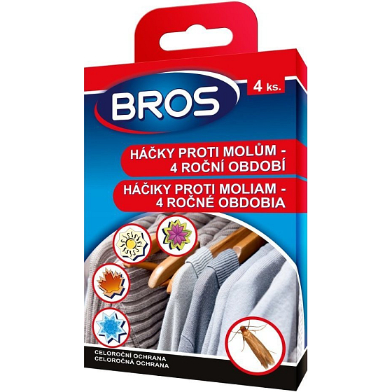 Bros Hooks gegen Motten 4 Jahreszeiten 4 Stück