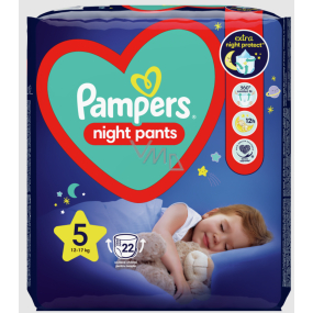 Pampers Night Pants Größe 5, 12 - 17 kg Windelhöschen 22 Stück