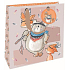 Nekupto Luxus Papier Geschenk Tasche 23 x 23 x 10 cm Teddybär mit Füchsen