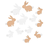 Kaninchen mit Schwanz Braun, weiß 3 - 4 cm 12 Stück