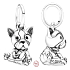 Charm Sterlingsilber 925 Hund - Französische Bulldogge, Anhänger für Armband Tier