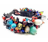 Altes Glasarmband handgefertigt aus Nepal aus Glasperlen 21 cm 75 g