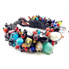 Altes Glasarmband handgefertigt aus Nepal aus Glasperlen 21 cm 75 g Altes Glasarmband handgefertigt aus Nepal aus Glasperlen 21 cm 75 g