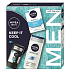 Nivea Men Keep it Cool Sensitive After Shave Balsam 100 ml + Nivea Invisible Black & White Fresh Antitranspirant Stick 50 ml + Nivea Men Sensitive Duschgel 250 ml, Kosmetikset für Männer