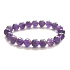 Amethyst Armband elastisch Naturstein, Kugel 10 - 11 mm / 16 - 17 cm, AA Qualität, Stein der Könige und Bischöfe