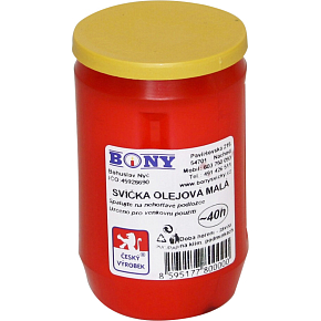 Bony Gedenkölkerze klein 120 g Bony Gedenkölkerze klein 120 g