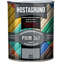 Hostagrund Prim 3v1 S2177 Grund- und Deckfarbe für Metall, 0912 Aluminium, 600 ml