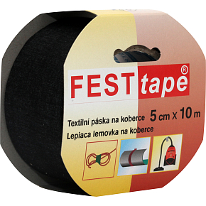 Festtape Lemovka Teppichband schwarz 50 mm × 10 m