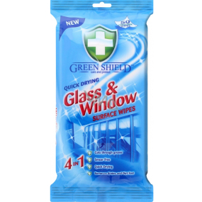 Green Shield 4in1 Fenster und Glasoberflächen Nassreinigungstücher 50 Stück