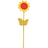Sonnenblume auf einer frühlingsgelben Aussparung 28 cm