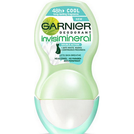 Garnier Invisi Mineral Cool Ball Antitranspirant Deodorant alkoholfreies Roll-On für Frauen 50 ml