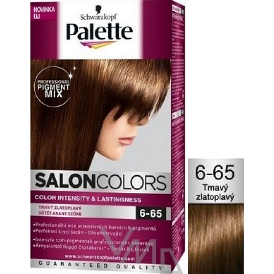 Schwarzkopf Palette Salon Colors Haarfarbton 6-65 Dunkelgold