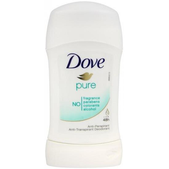 Dove Pure 40 ml Antitranspirant Deodorant Stick für Frauen