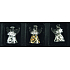 Engel aus Glas, 3 Diamanten und Steine, 4,5 cm