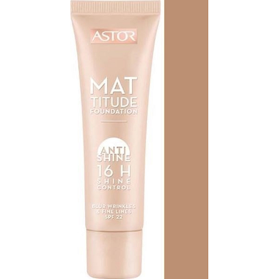 Astor Mattitude Foundation Anti Shine 16h Glanzkontrolle Make-up 301 Honig 30 ml
