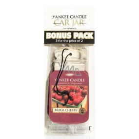 Yankee Candle Black Cherry - Reife Kirschen Klassisch duftendes Auto-Tag-Papier 12 gx 3 Stück