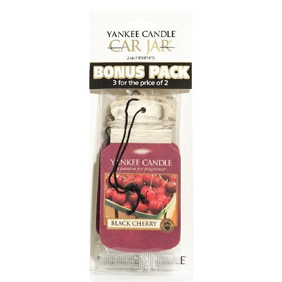 Yankee Candle Black Cherry - Reife Kirschen Klassisch duftendes Auto-Tag-Papier 12 gx 3 Stück
