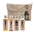 Bohemia Gifts Travel Pack Gentleman Duschgel 50 ml + Haarshampoo 50 ml + Bodylotion 50 ml + Flasche zum Befüllen 50 ml, Reisekosmetik-Set für Männer