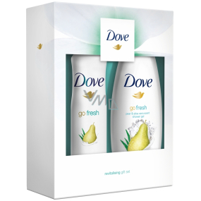 Dove Go Fresh Birne und Aloe Vera Duschgel für Frauen 250 ml + Antitranspirant Deodorant Spray für Frauen 150 ml, Kosmetikset
