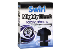 Swirl Mighty Black Black Leinenservietten für Waschmaschine 12 Stück