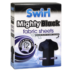 Swirl Mighty Black Black Leinenservietten für Waschmaschine 12 Stück