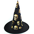 Rappa Halloween Hexenhut mit Totenköpfen 35 cm