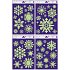 Fensterfolie ohne Kleber Kunststoff Glow in the Dark Flake 20 x 30 cm