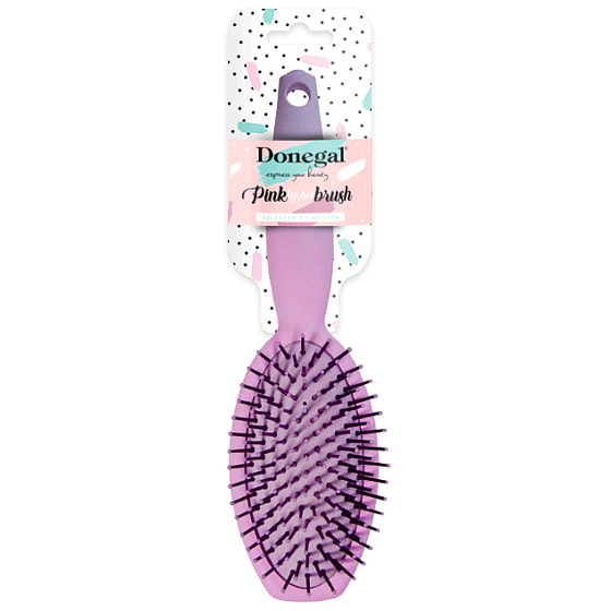 Donegal Pink Lychee Brush Haarbürste oval 23,5 cm 1273