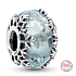 Charme Sterling Silber 925 Winter blau Schneeflocke Perle Armband Weihnachten