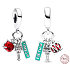 Charm Sterling Silber 925 New York City Triple 3in1, Reise-Armband-Anhänger