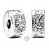 Charms Sterling Silber 925 Schönheit des Himmels, Sonne/Mond, mit Zirkoniastopfen, Clipbead am Universum-Armband