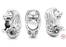 Charm Sterling Silber 925 Merlion Symbol Syngapuru, Reisearmband Perle