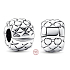 Charme Sterling Silber 925 Ohrstecker Stopper, Clip Perle auf Glücksarmband