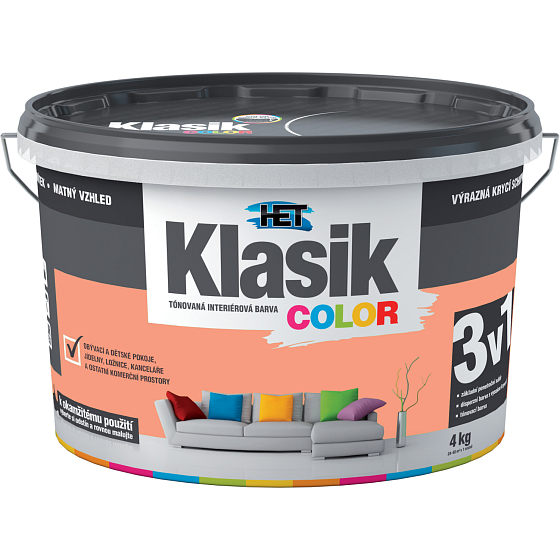 Het Klasik Color Malerfarbe, 0828 Pfirsich, 4 kg