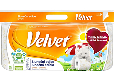Velvet 3-lagiges Toilettenpapier Sonnenedition, Rolle 18,3 m, 8 Rollen