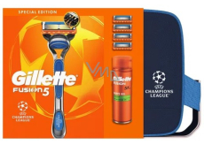 Geschenkset Gillette Fusion, Rasierer, 4 Ersatzklingen, Rasiergel 200 ml