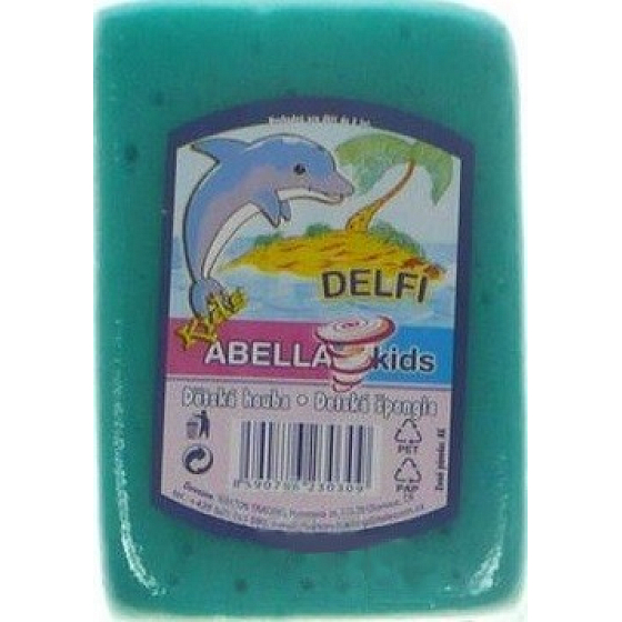 Abella Kids Delfi Badeschwamm 11 x 7 x 4 cm verschiedene Farben 1 Stück