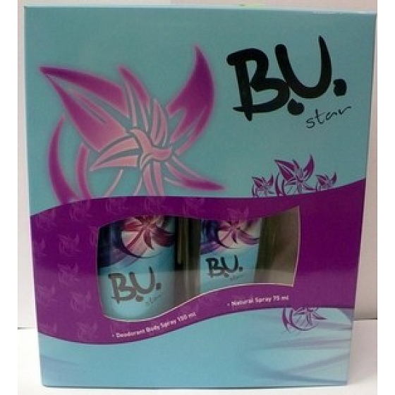 B.U. Star parfümiertes Deo-Glas 75 ml + Deo-Spray 150 ml, für Frauen Geschenkset