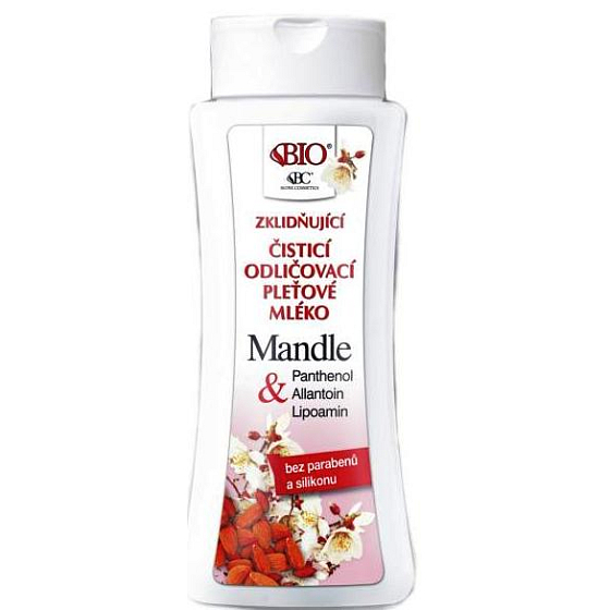 Bione Cosmetics Mandeln beruhigende reinigende Make-up-Entferner-Lotion für alle Hauttypen 255 ml
