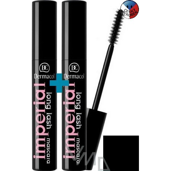 Dermacol Mascara Imperial Long Lash 1 + 1 Stück 2 x 12 ml schwarz