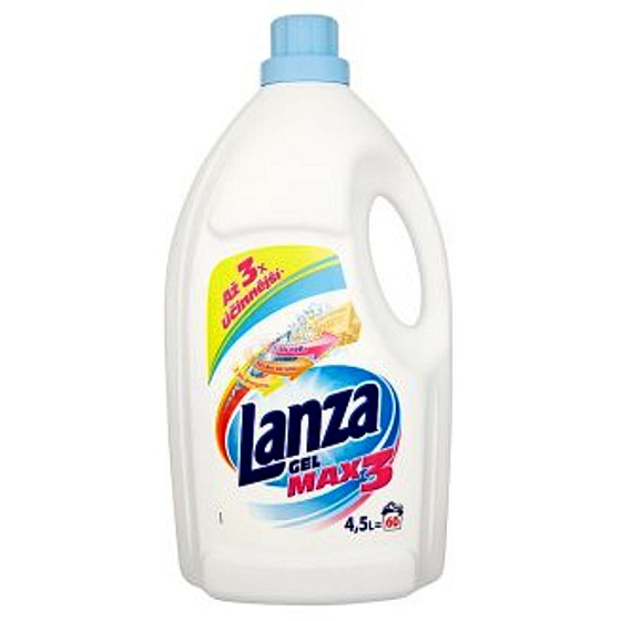Lanza Max3 Regular Gel Flüssigwaschmittel 60 Dosen von 4,5 l