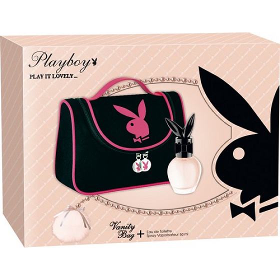 Playboy Play It Schönes Eau de Toilette 50 ml + Toilettentasche, Geschenkset