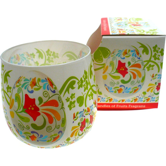 Santo Candles Osterei Ei mit Ornamenten Duftkerze in Glas 100 g