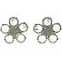 Klarglas-Ohrringe 1,5 cm 1 Paar