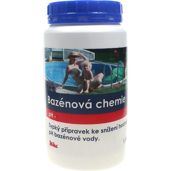 Mika Pool Chemistry pH minus, um den pH-Wert von 1,5 kg Poolwasser zu reduzieren