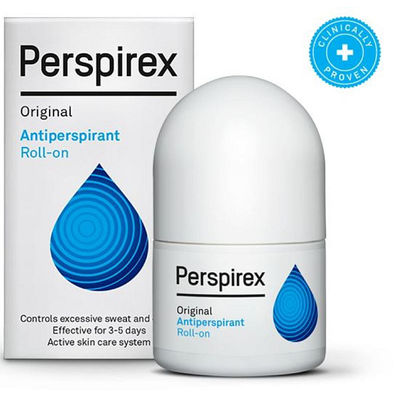 Perspirex Original geruchlose Kugel Antitranspirant Roll-On Unisex 3-5 Tage Wirkung 20 ml