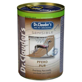 DR. Clauders Sensible Pferdefleisch für erwachsene empfindliche Hunde 100% Fleisch 400 g