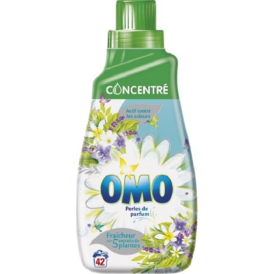 Omo Perles de Parfum Waschgel, weiße Wäsche 42 Dosen 1,47 l